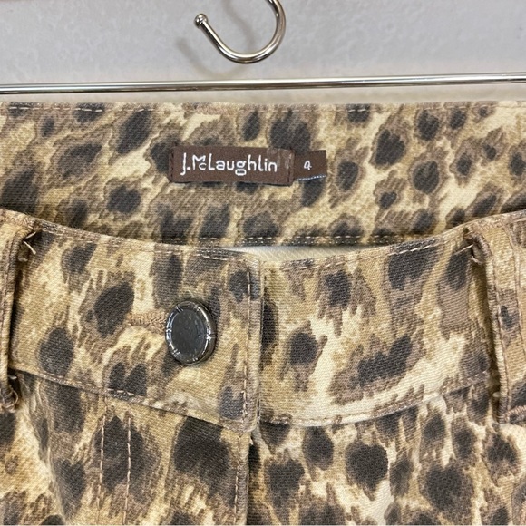 J. McLaughlin Animal Print Zip Ankle Skinny‎ Jeans Size 4 - Picture 3 of 9